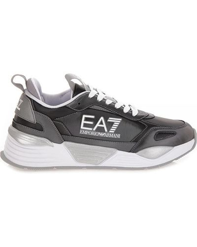 EA7 Hellgraue sneakers aw23 stilvoller komfort