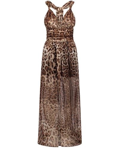 Dolce & Gabbana Maxi Dresses - Brown
