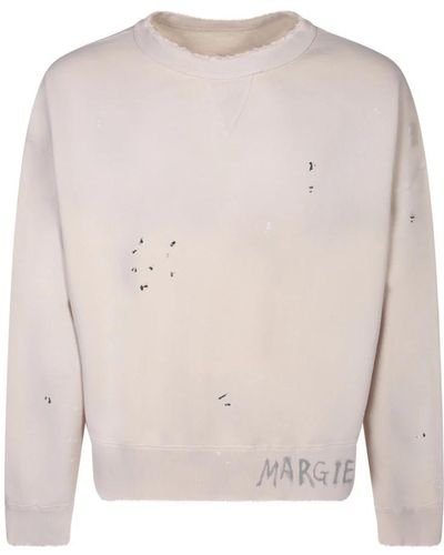 Maison Margiela Bordeaux sweatshirt mit frontdruck - Grau