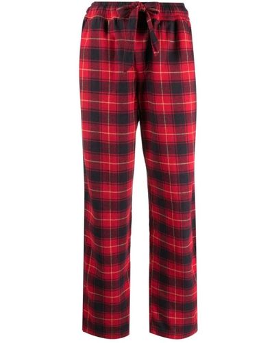 Tekla Straight Trousers - Red