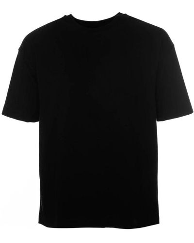 DRYKORN Geripptes rundhals t-shirt,casual t-shirt mit geripptem rundhalsausschnitt - Schwarz