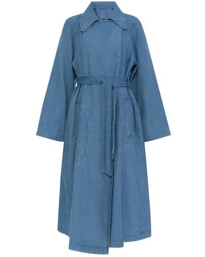Emporio Armani Mantel mit Taschen - Blau