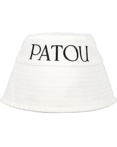 Patou Weiße bucket hat mit besticktem logo