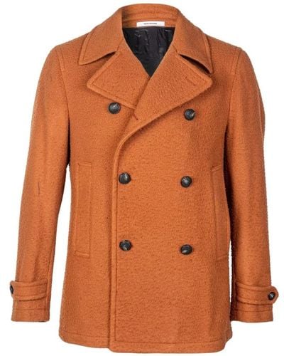 Tagliatore Double-Breasted Coats - Orange