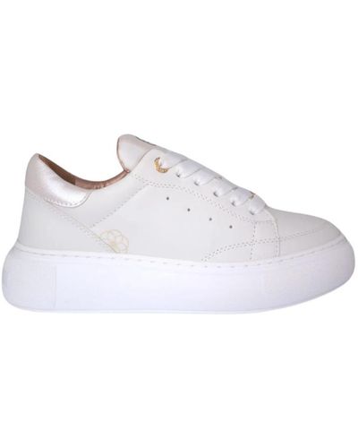 Acbc Glitter phyton sneakers plateau - Weiß
