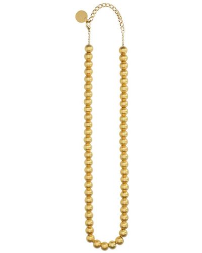 Vanessa Baroni Vintage oro perle lunga collana - Metallizzato