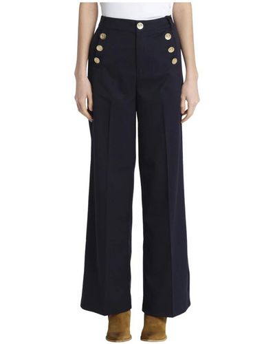 Scotch & Soda Wide Trousers - Blue