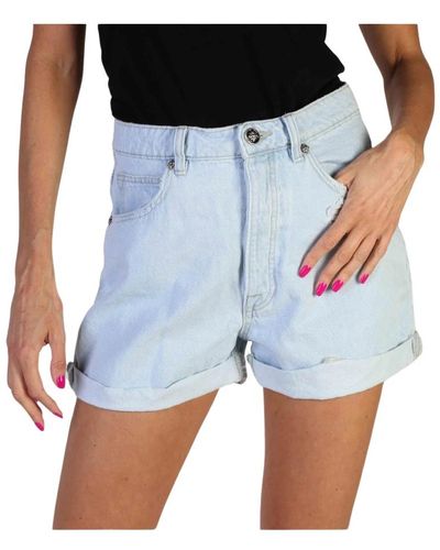 RICHMOND Shorts de algodón con logo - Azul