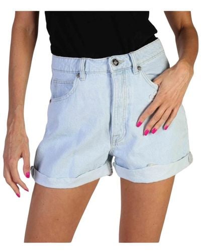 RICHMOND Shorts in cotone con logo - Blu