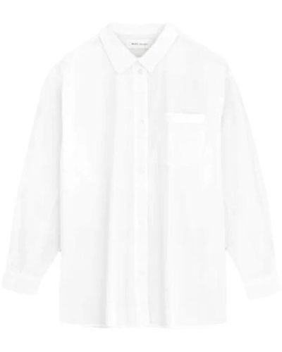 Skall Studio Klassisches weißes baumwollpopeline-hemd
