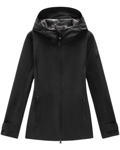 Woolrich Waterproof Leavitt Jacket With Hood - Black