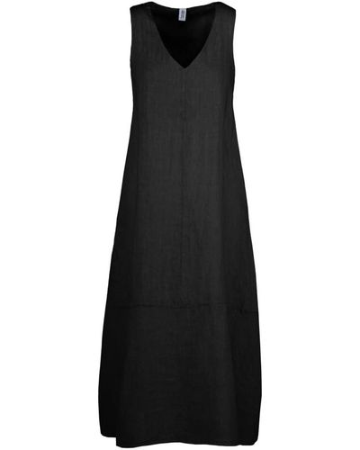 Bomboogie V-neck sleeveless maxi dress - Negro