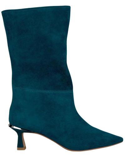 Alma En Pena. Heeled Boots - Blue
