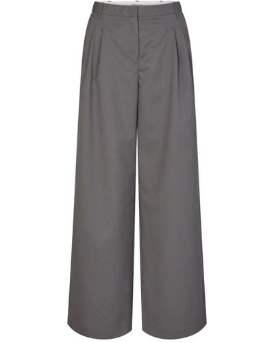 Designers Remix Trousers > wide trousers - Gris