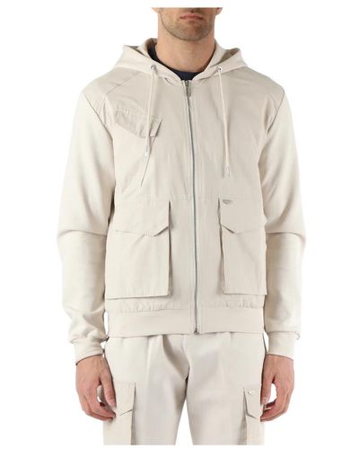 Antony Morato Regular fit hoodie mit kontrastpaneelen - Natur