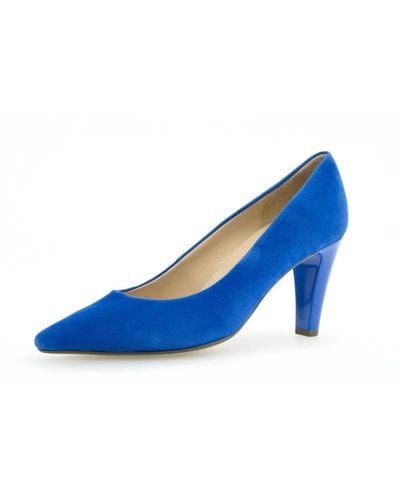 Gabor Elegantes zapatos de tacón de ante azul