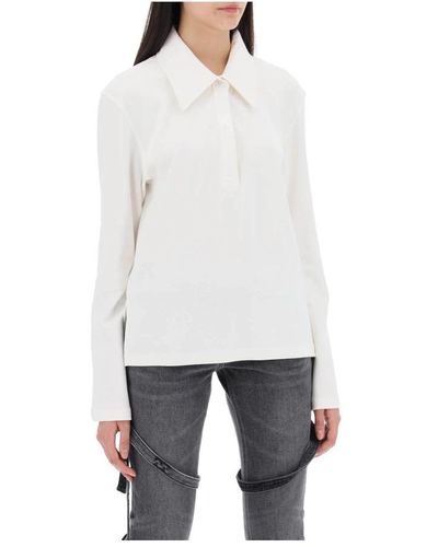 Courreges Tops > polo shirts - Blanc