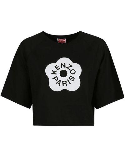 KENZO T-shirts,cropped boxy t-shirt - Schwarz