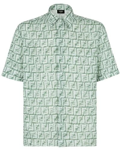 Fendi Short Sleeve Shirts - Green