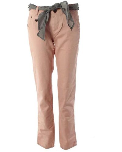 Tommy Hilfiger Pantaloni in cotone rosa da donna