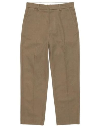 Acne Studios Cropped Trousers - Natural