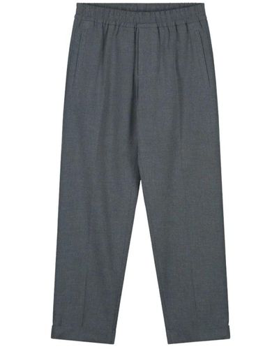 OLAF HUSSEIN Trousers > straight trousers - Gris