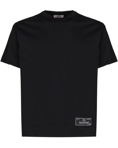 Valentino Garavani Schwarze t-shirts und polos mit lockerer passform