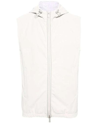 Eleventy Jackets > vests - Blanc