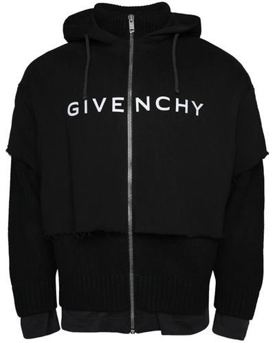 Givenchy Kapuzenpullover mit reißverschluss - Schwarz