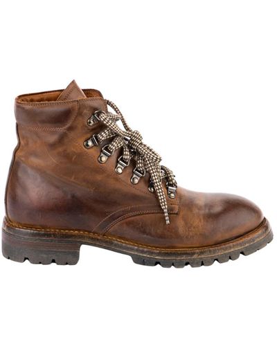 Eleventy Lace-Up Boots - Brown