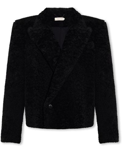 The Mannei Bert cropped shearling jacket - Nero