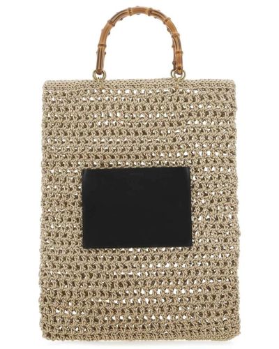 Jil Sander Rope medium shopping bag - Mettallic