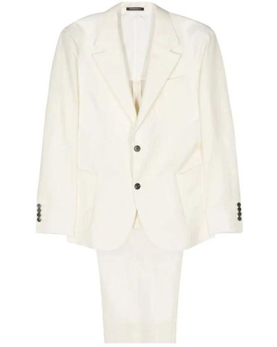 Emporio Armani Ivory anzug für männer - Weiß