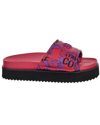 Versace Jeans Couture Sliders - Rojo