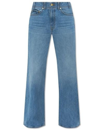 Ulla Johnson Elodie jeans a vita alta con gambe larghe - Blu