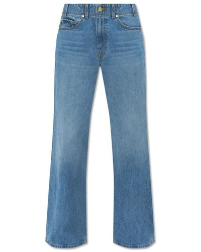 Ulla Johnson Elodie jeans de talle alto con piernas anchas - Azul