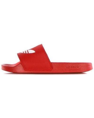 adidas Lite scarlet cloud white slippers - Rot