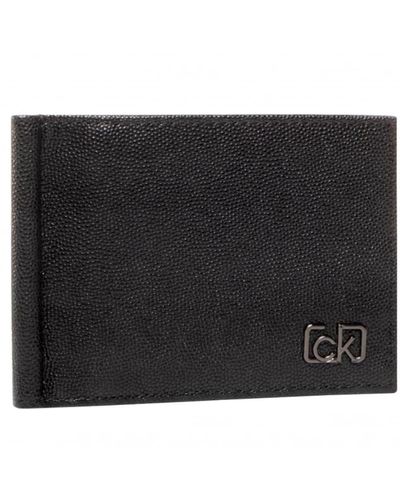Calvin Klein Porta carte di credito nero con fermasoldi