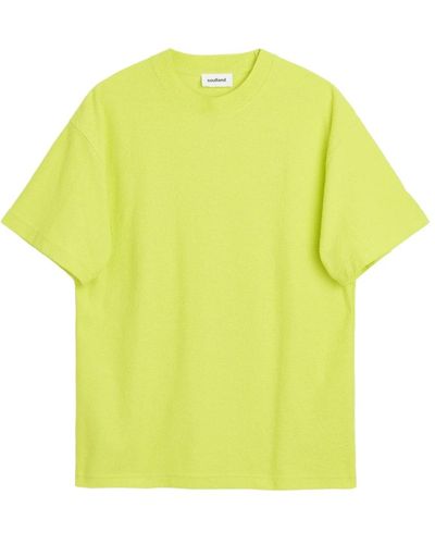 Soulland Locker geschnittenes boucle jersey t-shirt - Gelb