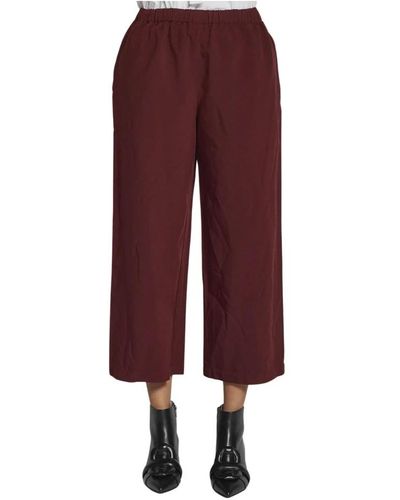 Comme des Garçons Cropped Trousers - Red