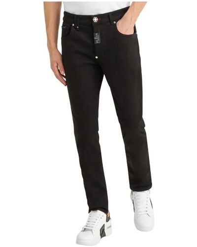 Philipp Plein Jeans neri slim elasticizzati - Nero