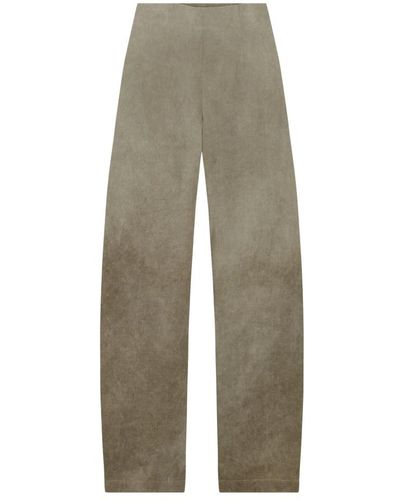 Cortana Pantaloni in lino a vita alta - Grigio
