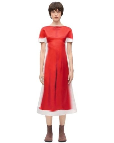 Loewe Midi Dresses - Red