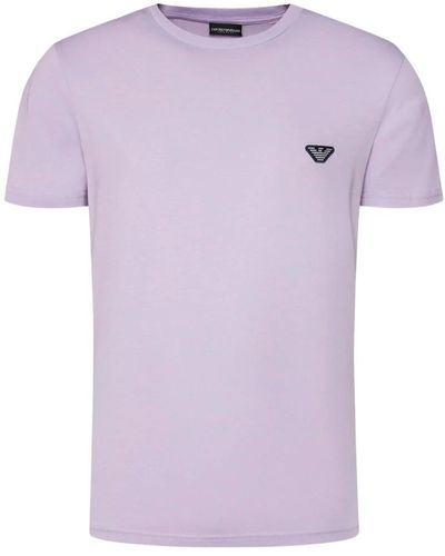 Emporio Armani Uomo lilla t-shirt con logo - Viola