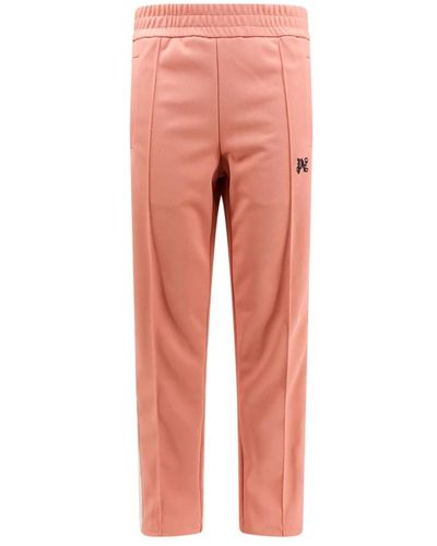 Palm Angels Pantaloni rosa con vita elastica - Rosso