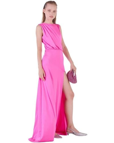 Silvian Heach Langes kleid mit seitlichem schlitz - Pink