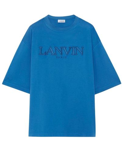 Lanvin Blau besticktes oversize tee-shirt paris