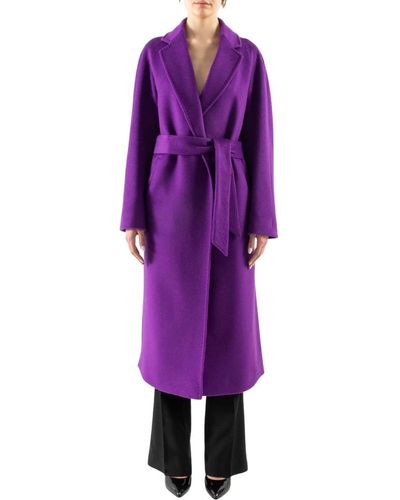 Doris S Belted Coats - Purple