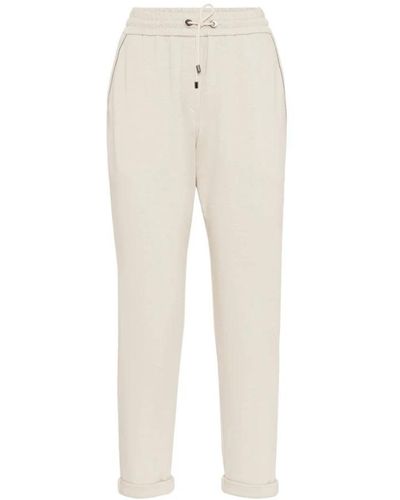 Brunello Cucinelli Slim-Fit Trousers - Natural