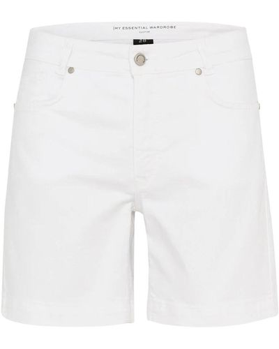 My Essential Wardrobe Denim Shorts - White
